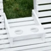 Hangbank tuinschommel schommelbank met opklapbare salontafel voor 2 3 personen sparrenhout patio comfortabele 150 x 75 x 53 cm wit 10