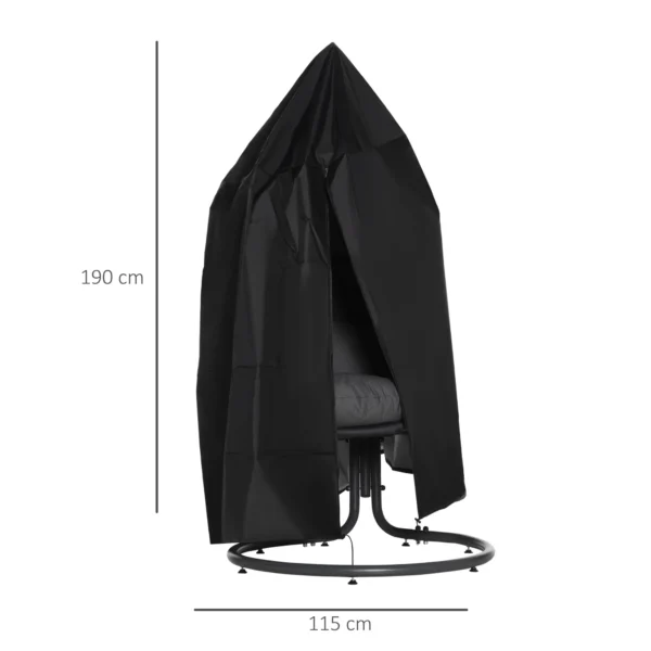 Hangstoel beschermhoes waterdicht 210d oxford hoes voor hangmand Ø115 x 190h cm, duurzaam en weerbestendig 4