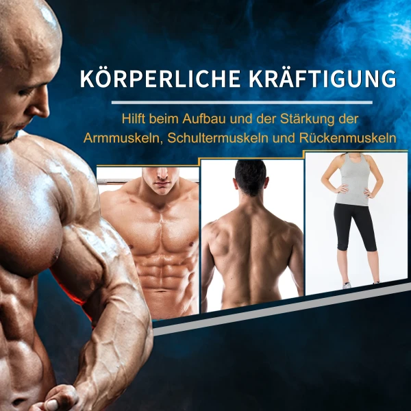 Hexagon gummihantels 17,5kg gietijzer krachttraining zwart 8