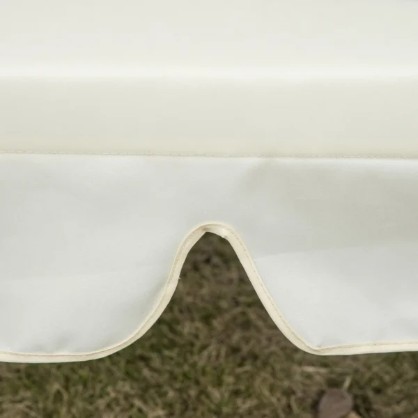 Hollywood schommelstoel 3 zits, 200 x 120 x 164 cm, met verstelbaar afneembaar waterdicht voordak, zit en rugleuningen, beige 10