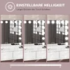 Hollywood spiegel met verlichting 58x48cm 15 led 3 lichtmodi 10x vergroting draagbaar touchschakelaar usb oplaadpoort wit 7