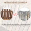 Hollywoodschaukel 2 zits tuinschommel massief hout natuur, schommelbank hangbank 187 x 137 x 170 cm voor tuin & terras 7