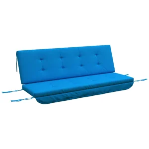 Hollywoodschommel 170cm met kussenset, stoelkussen, schommelkussen, tuinkussen, rugkussen, zij kussens in blauw 1