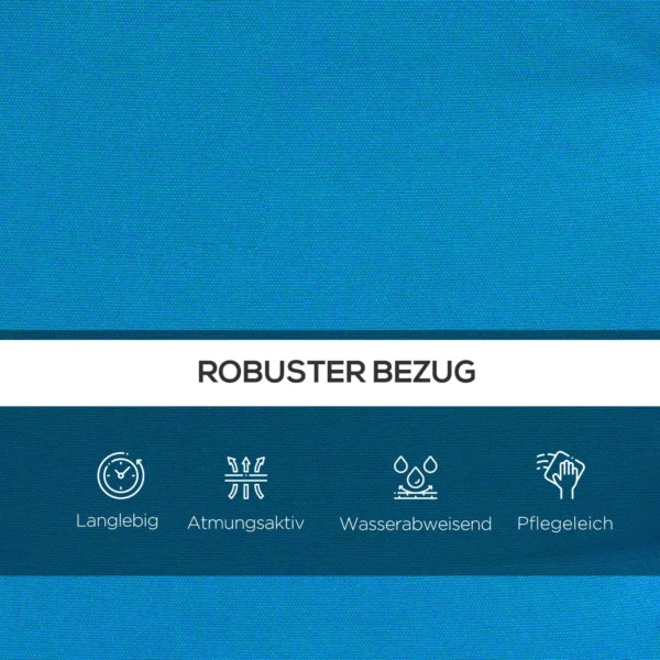 Hollywoodschommel 170cm met kussenset, stoelkussen, schommelkussen, tuinkussen, rugkussen, zij kussens in blauw 5