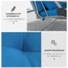 Hollywoodschommel 170cm met kussenset, stoelkussen, schommelkussen, tuinkussen, rugkussen, zij kussens in blauw 6