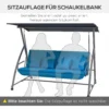 Hollywoodschommel 170cm met kussenset, stoelkussen, schommelkussen, tuinkussen, rugkussen, zij kussens in blauw 7