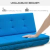 Hollywoodschommel 170cm met kussenset, stoelkussen, schommelkussen, tuinkussen, rugkussen, zij kussens in blauw 8