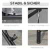 Hollywoodschommel tuinschommel schommel schommelbank met ligfunctie, 3 zitter, metaal+polyester, wit, 209 x 114 x 170 cm 7