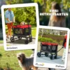Hondenwagen hondenbuggy inklapbaar voor honden & katten tot 30 kg kattenbuggy met kussen netvensters 2 deuren opbergtas kattenwagen buggy rood 5