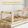 Houten hamsterkooi met 3 verdiepingen nagarium knaagdierkooi kleine dierenkooi met opklapbaar deksel loopwiel en accessoires, kleine dierenstal houten kooi kooi voor hamsters dwerg hamsters 80 x 50 x 76 cm natuurhout 6