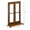 Ijzeren raam edelroest roedenraam 55x80cm met drempel & grendel rustiek bruin voor tuindecoratie 4