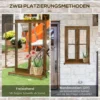 Ijzeren raam edelroest roedenraam 55x80cm met drempel & grendel rustiek bruin voor tuindecoratie 6