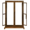 Ijzeren raam edelroest roedenraam 55x80cm met drempel & grendel rustiek bruin voor tuindecoratie 7