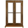 Ijzeren raam edelroest roedenraam 55x80cm met drempel & grendel rustiek bruin voor tuindecoratie 8