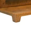 Ijzeren raam edelroest roedenraam 55x80cm met drempel & grendel rustiek bruin voor tuindecoratie 9
