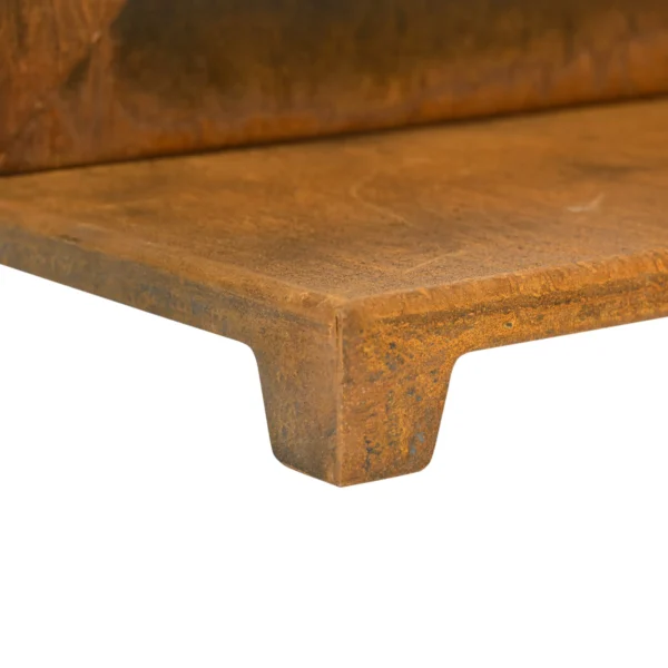 Ijzeren raam edelroest roedenraam 55x80cm met drempel & grendel rustiek bruin voor tuindecoratie 9