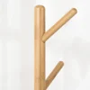 Kapstok met 5 kledinghaken & bijzettafel, 171 cm hoog, natuur+ wit 9