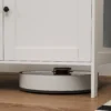 Kattenbak kast kattenhuis met deur scheidingswand kattentoilet kattenkast voor grote katten bijzettafel kattenhol 80 x 51 x 54 cm wit 8