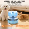 Kattenfontein 7l drinkfontein voor katten met stille pomp led slimme sensor actieve koolstoffilter waterpeilvenster kattendrinkfontein makkelijk schoon te maken, waterfontein voor katten honden 6