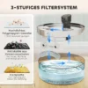 Kattenfontein 7l drinkfontein voor katten met stille pomp led slimme sensor actieve koolstoffilter waterpeilvenster kattendrinkfontein makkelijk schoon te maken, waterfontein voor katten honden 8