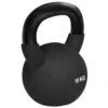 Kettlebell 10 kg gietijzer met neopreen coating, vloervriendelijk, ideaal voor fitness & krachttraining, zwart 1