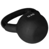 Kettlebell 10 kg gietijzer met neopreen coating, vloervriendelijk, ideaal voor fitness & krachttraining, zwart 10