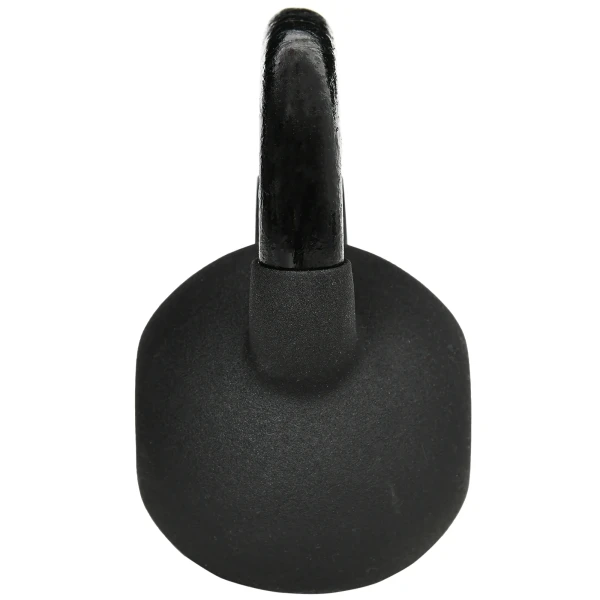 Kettlebell 12 kg gietijzer met neopreen coating vloervriendelijk, zwarte swing gewicht voor fitness & workout 9