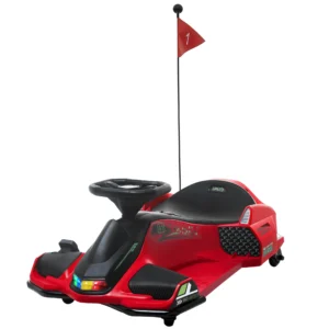 Kinder elektrische kart 12 v 3 8km/h drift kart met driftmodus, langzame start, go kart met lichtjes muziek, veiligheidsgordel kinderrijtuig voor 8 12 jaar kinderen rood 1
