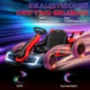 Kinder elektrische kart 24 v 6 12km/h drift kart met driftmodus, langzame start, 3 voudig verstelbare stoel go kart met display muziek, veiligheidsgordel kinderrijtuig voor 6 12 jaar kinderen rood 5