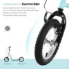 Kinderstep hoogteverstelbaar step met 12 inch luchtbanden, kinder step voor jongens en meisjes vanaf 5 jaar, scooter step stadsstep lichtblauw 8
