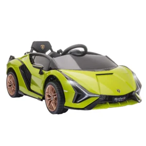 Kindervoertuig, elektrische auto lamborghini sian 2 zitter, gelicentieerd, kindervoertuig, met afstandsbediening, muziek(mp3/usb), groen 1
