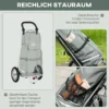 Kinderwagen & boodschappentrolley 2 in 1 voor fietsaanhanger, met verbindingsklemmen, 24,3kg, 55l, alu+oxford, grijs+zilver, 53x43x110cm 7