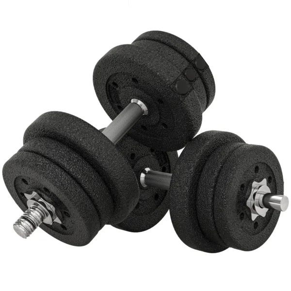 Kort halter set 25kg halter set met halter schijven voor thuis kantoor fitnessruimte staal kunstleer zwart krachttraining 1