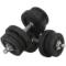 Kort halter set 25kg halter set met halter schijven voor thuis kantoor fitnessruimte staal kunstleer zwart krachttraining 1