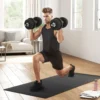 Kort halter set 25kg halter set met halter schijven voor thuis kantoor fitnessruimte staal kunstleer zwart krachttraining 2