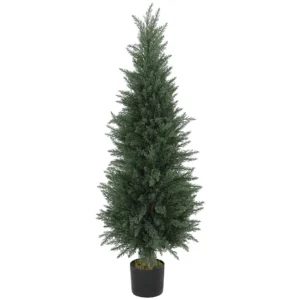 Kunstmatige cypress groot 120 cm kunstplant, kunstmatige planten in pot, uv bestendige kunstboom cypress zoals echt decor voor woonkamer slaapkamer kantoor balkon 1