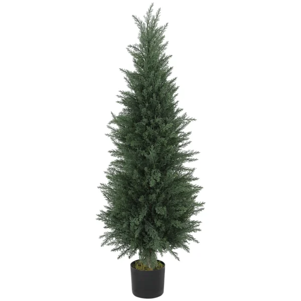 Kunstmatige cypress groot 120 cm kunstplant, kunstmatige planten in pot, uv bestendige kunstboom cypress zoals echt decor voor woonkamer slaapkamer kantoor balkon 1