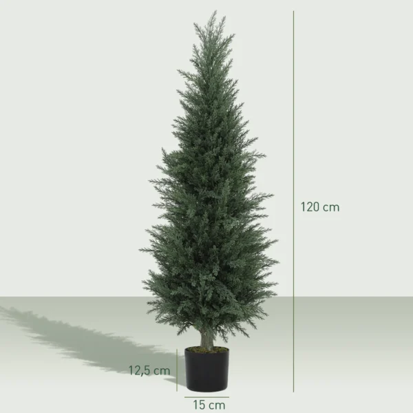 Kunstmatige cypress groot 120 cm kunstplant, kunstmatige planten in pot, uv bestendige kunstboom cypress zoals echt decor voor woonkamer slaapkamer kantoor balkon 4