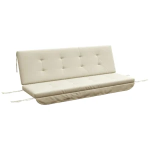 Kussenset voor hollywood schommel 170 cm stoelkussen, schommelkussen, zitkussen, tuinkussen met rug & zijkussens, beige 1