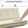 Kussenset voor hollywood schommel 170 cm stoelkussen, schommelkussen, zitkussen, tuinkussen met rug & zijkussens, beige 8