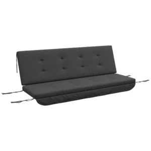 Kussenset voor hollywoodschommel 170 cm, stoelkussen & rugkussen, tuinschommel zitkussen, donkergrijs, comfortabel & weerbestendig 1