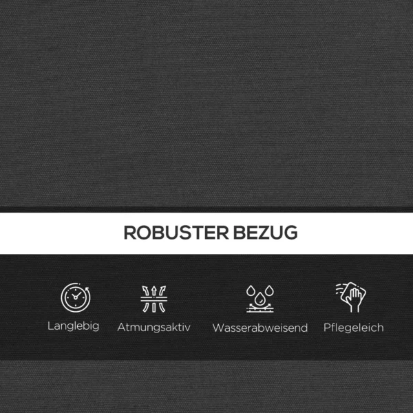 Kussenset voor hollywoodschommel 170 cm, stoelkussen & rugkussen, tuinschommel zitkussen, donkergrijs, comfortabel & weerbestendig 5