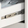Ladekast bijzettafel met 4 laden, ladekast voor woonkamer, slaapkamer, hoogglans wit 60 x 40 x 85cm 10