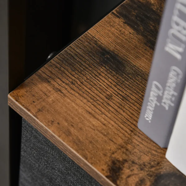 Ladekast met 3 linnen laden opslagkast ladekast met plank handvatten, modern design opslagladekast ladekast voor slaapkamer, woonkamer zwart 10