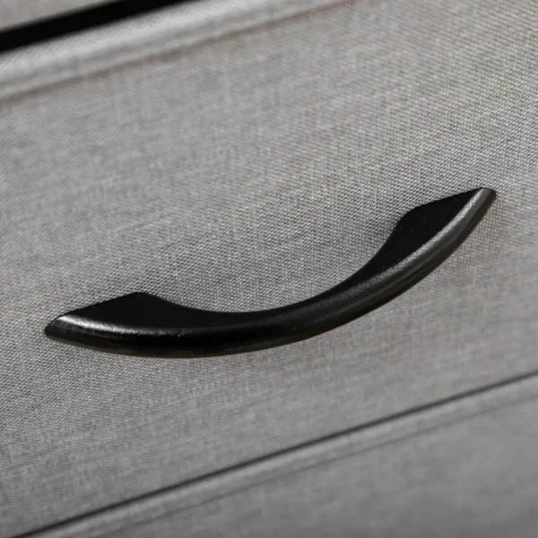 Ladekast met 5 stoffen laden opslagkast ladekast met handvatten, modern design kast ladekast opslagkast voor slaapkamer, woonkamer grijs 10