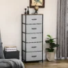 Ladekast met 5 stoffen laden opslagkast ladekast met handvatten, modern design kast ladekast opslagkast voor slaapkamer, woonkamer grijs 2