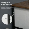 Ladekast met 5 stoffen laden opslagkast ladekast met handvatten, modern design kast ladekast opslagkast voor slaapkamer, woonkamer grijs 6