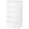 Ladekast sideboard met 5 lades, kantoorkast met kantelbeveiliging, voor woonkamer, slaapkamer, wit, 55 x 34 x 100 cm 1