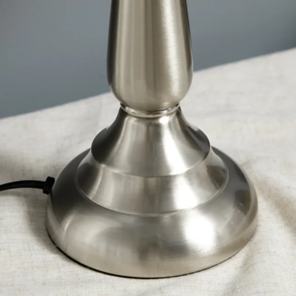 Lampenset vintage design 3 delige set met 2 tafellampen en 1 staande lamp e27 fitting voor woonkamer crèmekleurig 10