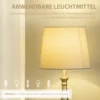 Lampenset vintage design 3 delige set met 2 tafellampen en 1 staande lamp e27 fitting voor woonkamer crèmekleurig 8